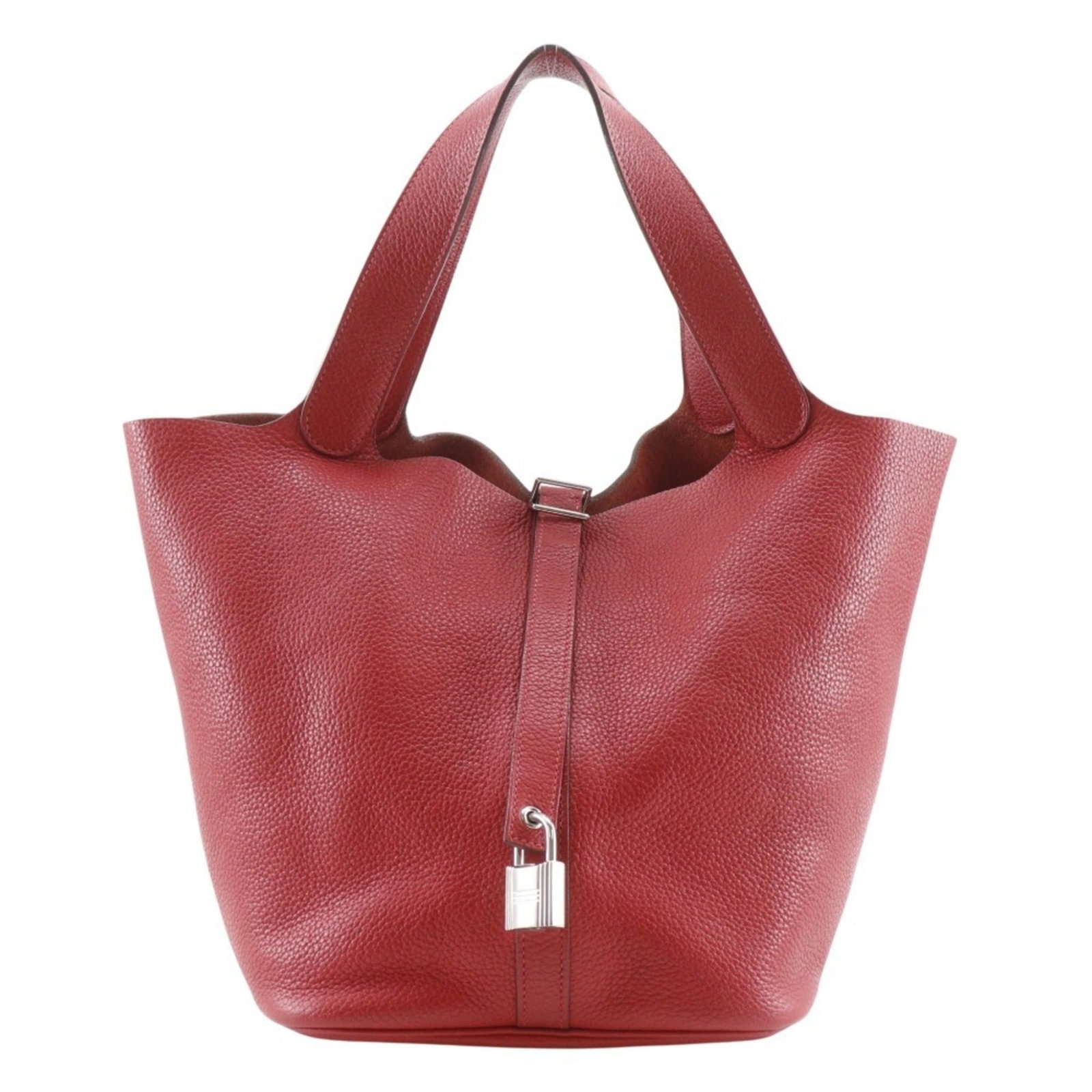 Clemence Leather Handbag Taurillon Hermes: Clemence Leather Handbag Taurillon Hermes Taurillon clemence leather handbags are renowned for their exceptional craftsmanship. This red Clemence Taurillon handbag boasts classic design with precise m