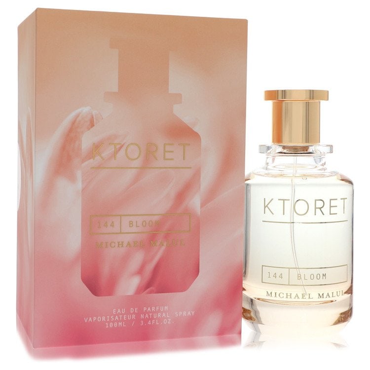 Ktoret 144 Bloom by Michael Malul Eau De Parfum Spray 3.4 oz: Ktoret 144 Bloom by Michael Malul Eau De Parfum Spray 3.4 oz Ktoret 144 Bloom by Michael Malul Eau De Parfum Spray offers a fresh, feminine scent with layers of vivacious fruits and shimmering florals