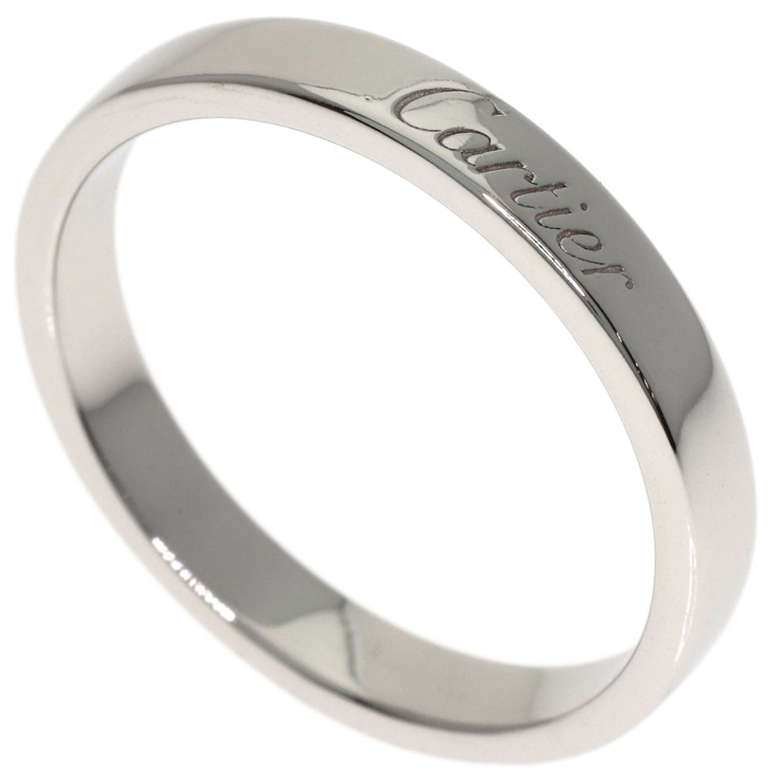 Cartier Engraved # 55 Ring Platinum Pt950: Cartier Engraved # 55 Ring Platinum Pt950 Platinum Pt950 Cartier ring with engraved #55, made from high-quality silver metal. This elegant ring features no main stone and a size 7.5(US) fit. The plati