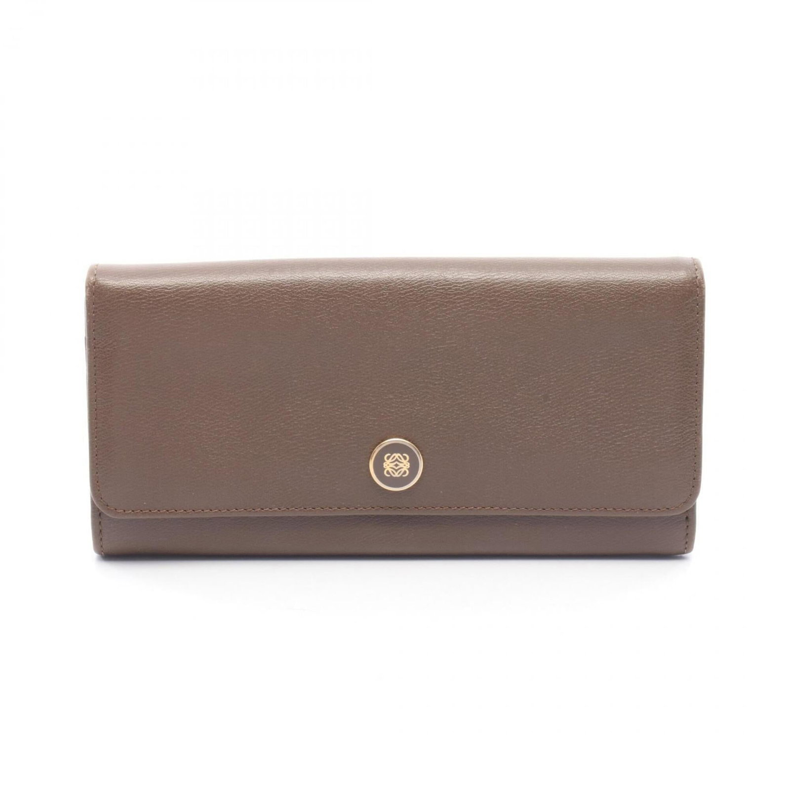 Long Wallet Leather Bi Fold Loewe: Long Wallet Leather Bi Fold Loewe The Long Wallet Leather Bi Fold Loewe features rich, supple leather in a classic brown hue. With its sleek bi-fold design and precise measurements, this stylish