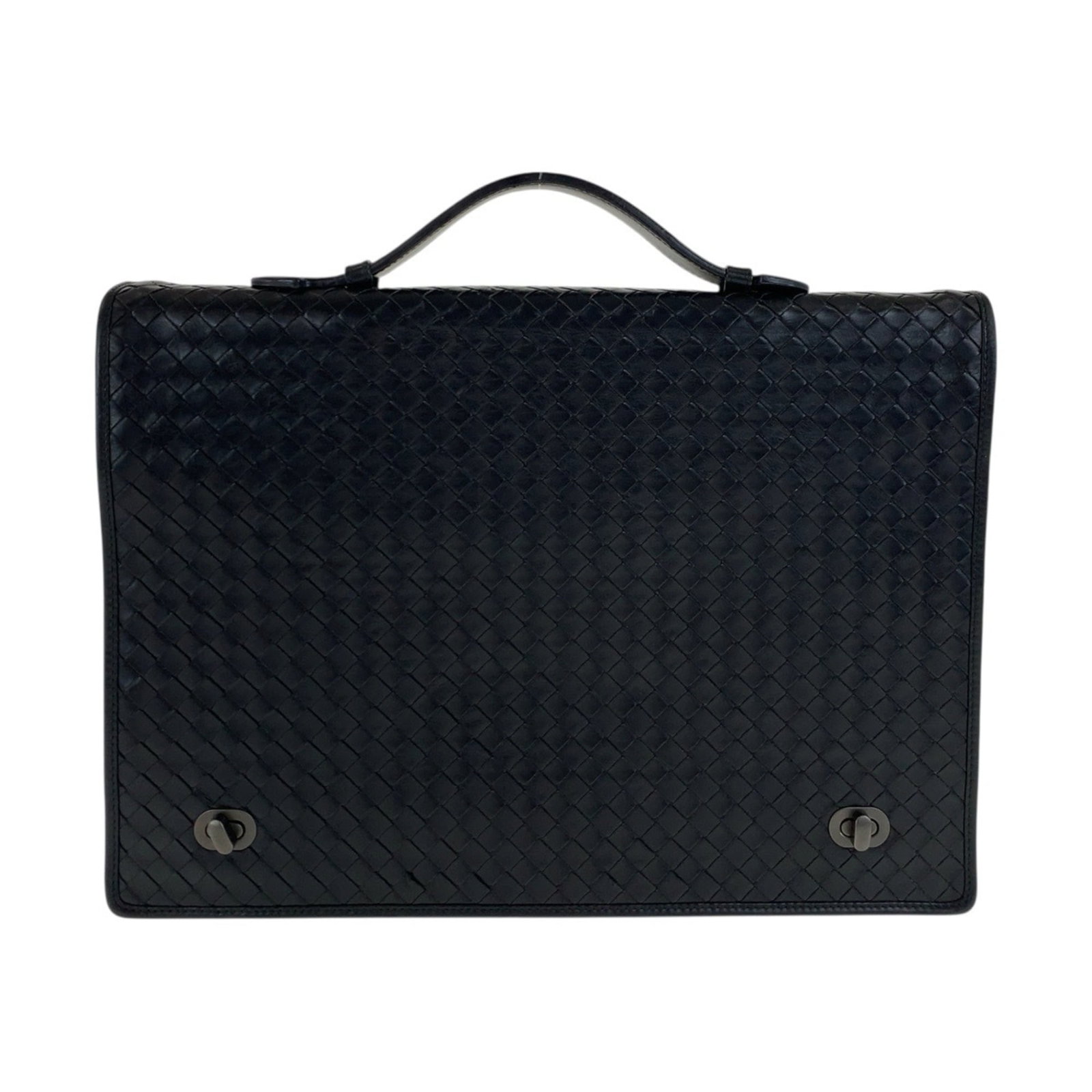 Bottega Veneta Briefcase Leather: Bottega Veneta Briefcase Leather Bottega Veneta's Intrecciato briefcase boasts sleek lines and understated elegance, its black leather exuding sophistication. The gunmetal hardware adds a touch of