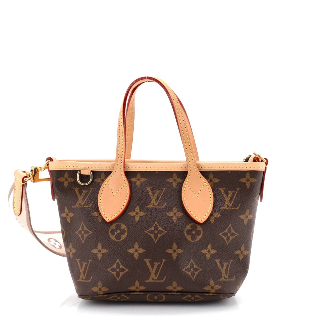 Neverfull Louis Vuitton Monogram Canvas BB Tote NM: Neverfull Louis Vuitton Monogram Canvas BB Tote NM Brown canvas coated exterior, gold hardware, and classic monogram pattern make this Louis Vuitton Neverfull NM tote stand out. With its spacious
