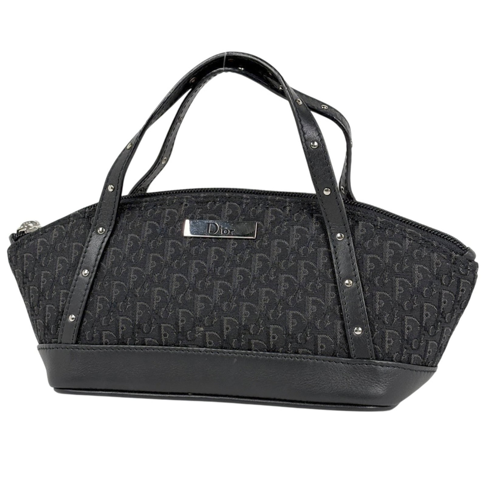 Canvas Leather Christian Dior Handbag: Canvas Leather Christian Dior Handbag Item Specifics: Brand: Christian Dior Type: Handbag Material: Canvas , Leather Color: Black Gender: Women Size (HxWxD): 11cm x 19cm x 8cm / 4.33'' x 7.48'' x