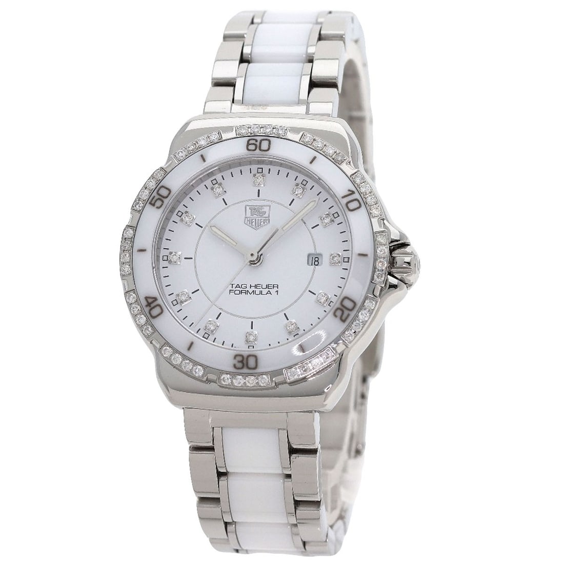 Tag Heuer Formula1 Watches Stainless Steel/ Stainless Steel: Tag Heuer Formula1 Watches Stainless Steel/ Stainless Steel Stainless steel case with an analog display, featuring a white dial and quartz movement. This compact TAG HEUER Formula1 watch measures 31mm