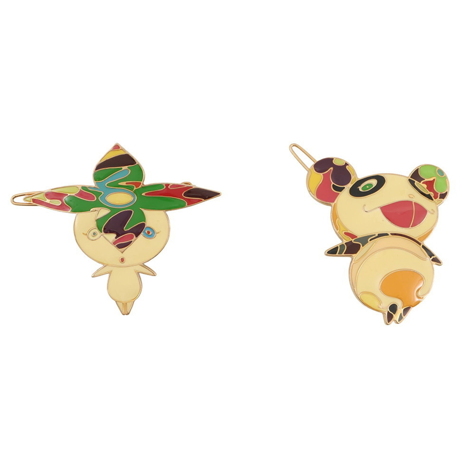 Louis Vuitton Barrette Metal: Louis Vuitton Barrette Metal Gold and multi-color metal barrette from Louis Vuitton, measuring 5cm x 5.8cm in size. This metal barrette bears a signature and is made from high-quality materials, addin