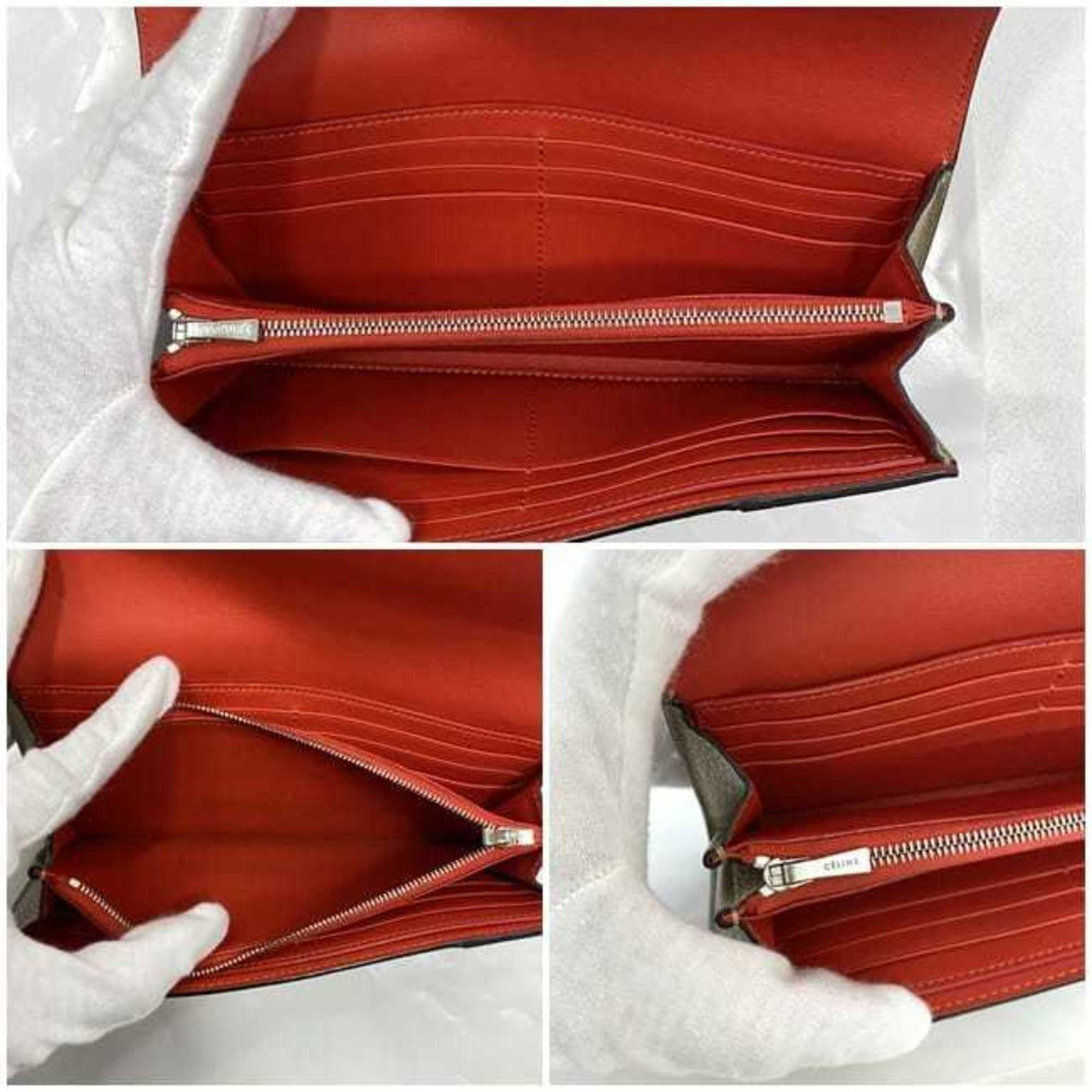 Long Wallet Celine Bi Fold Leather - 10