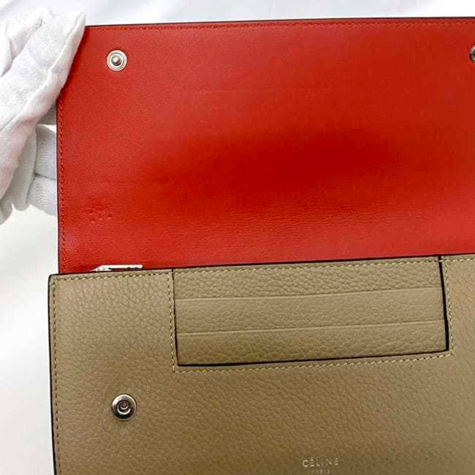 Long Wallet Celine Bi Fold Leather - 8