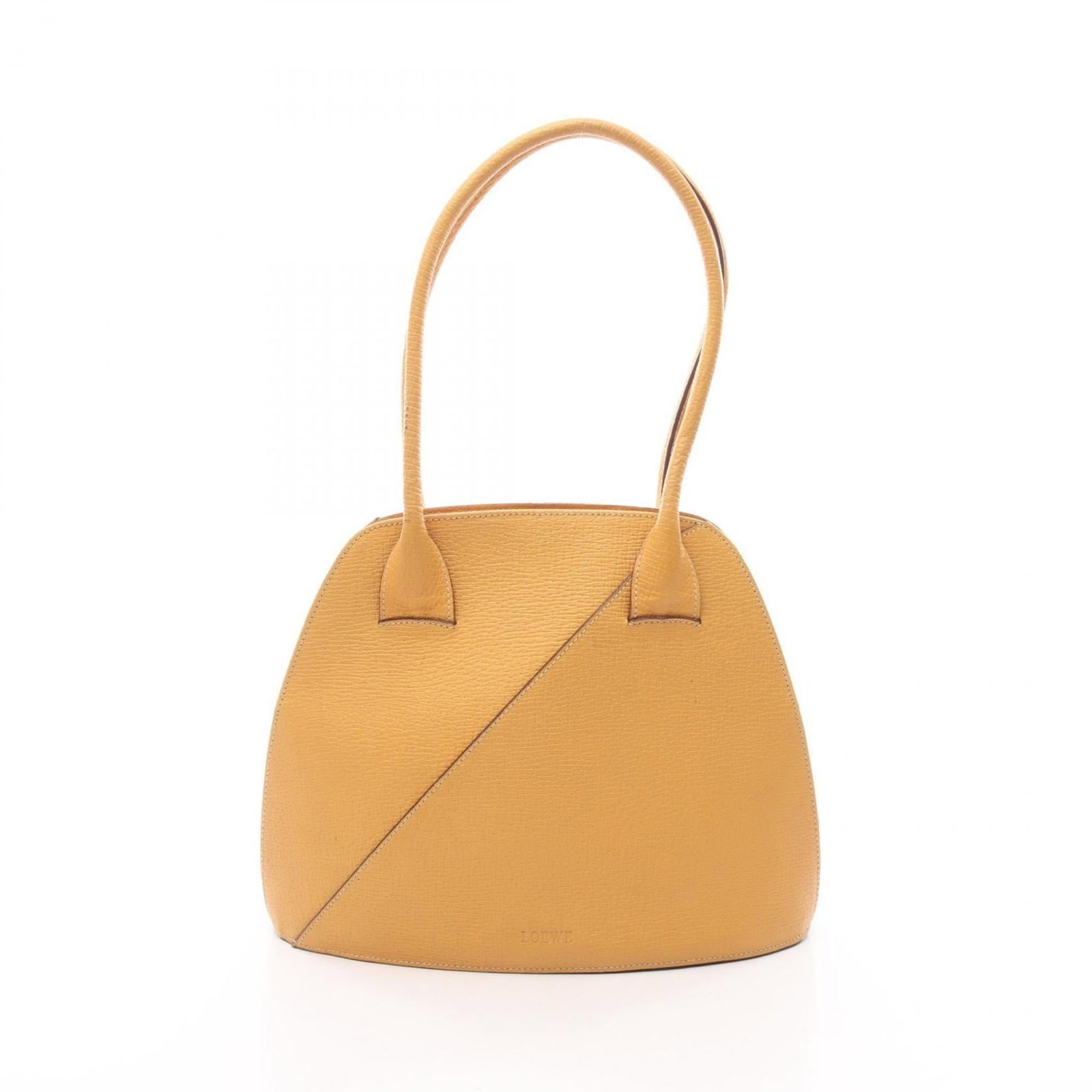 Handbag tote bag leather from Loewe: Handbag tote bag leather from Loewe Yellow Loewe leather tote bag with dimensions 27.5cm x 33cm x 12.5cm, featuring high-quality leather material and a classic design. This stylish handbag measures 10
