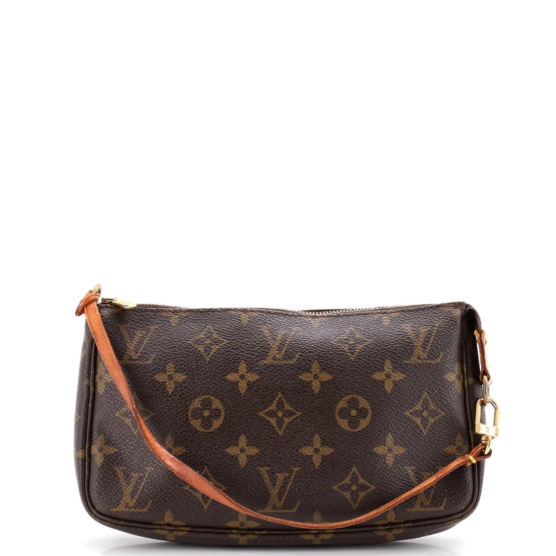 Canvas Monogram Pochette Accessoires Louis Vuitton: Canvas Monogram Pochette Accessoires Louis Vuitton Canvas Monogram Pochette Accessoires Louis Vuitton, featuring a classic brown canvas exterior with gold hardware and signature monogram pattern. This