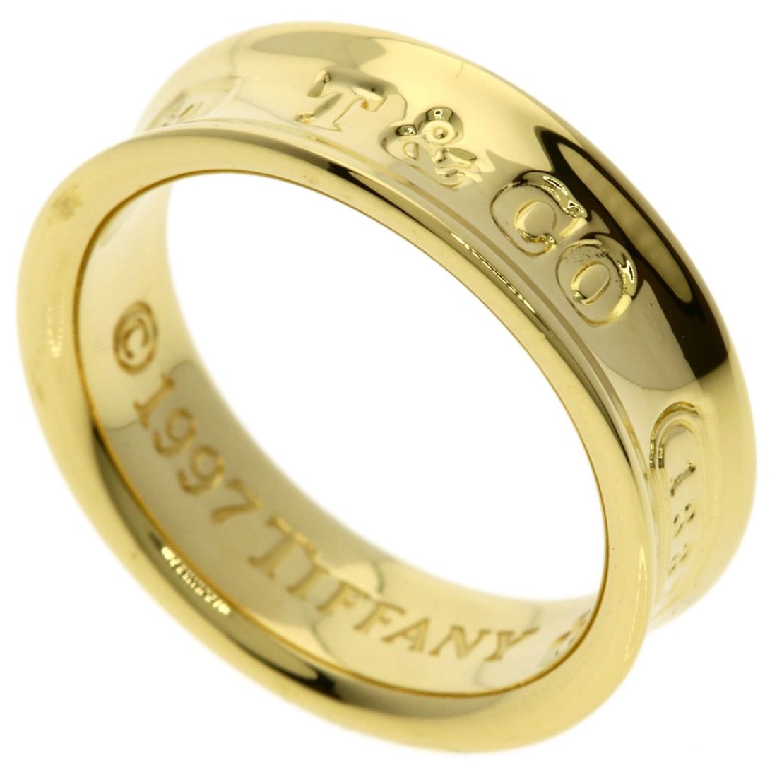 Tiffany&Co. 1837 Ring K18 Yellow Gold: Tiffany&Co. 1837 Ring K18 Yellow Gold K18 Yellow Gold Tiffany&Co. Ring, crafted from 18k gold for durability and luster, boasts a classic design with no main stone. This elegant ring features a timele