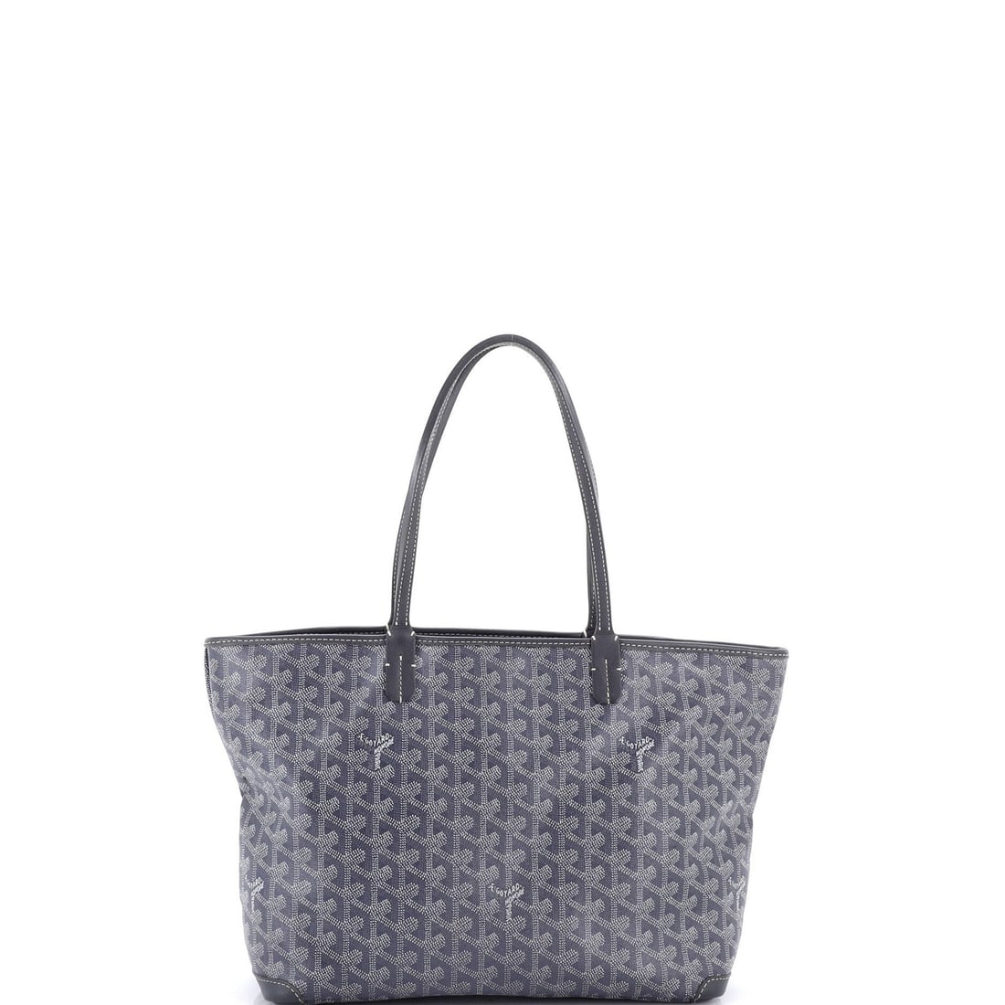 Goyard Artois Tote Coated Canvas PM: Goyard Artois Tote Coated Canvas PM The Goyard Artois Tote Coated Canvas PM boasts a timeless gray exterior with subtle touches-up and minor scuffs, giving it a well-loved yet still stylish appearance