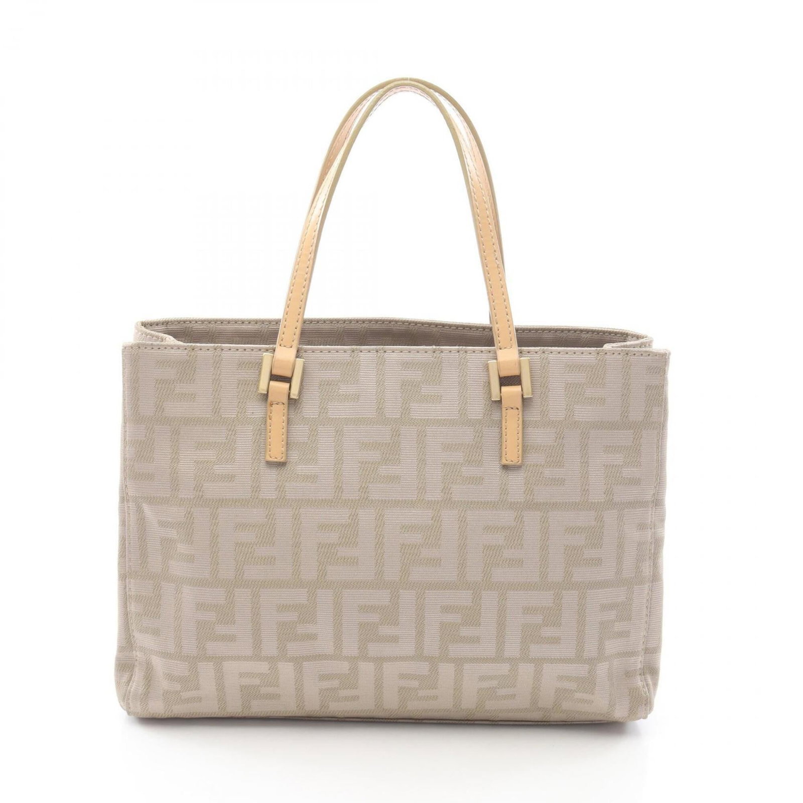 Canvas leather tote bag from Fendi: Canvas leather tote bag from Fendi Canvas leather tote bag from Fendi, featuring a classic design with a beige color and durable canvas construction. This stylish bag measures 21cm x 27cm x 8cm and bo