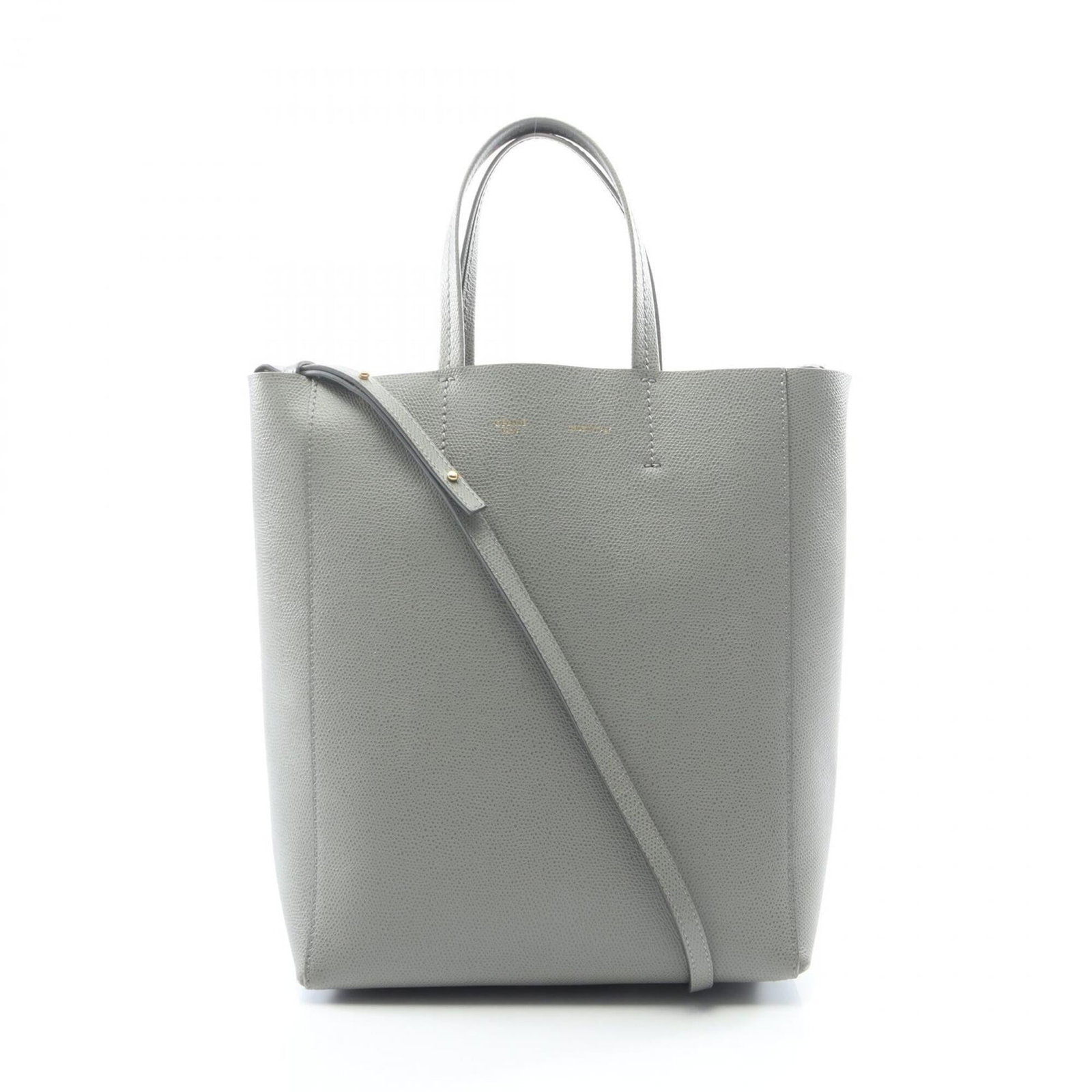 Handbag Tote Bag Leather Celine: Handbag Tote Bag Leather Celine Gray leather Celine Cabas tote bag with classic design and timeless style. Measuring 28cm x 22cm x 10cm, it offers a spacious interior for daily essentials. Made from h