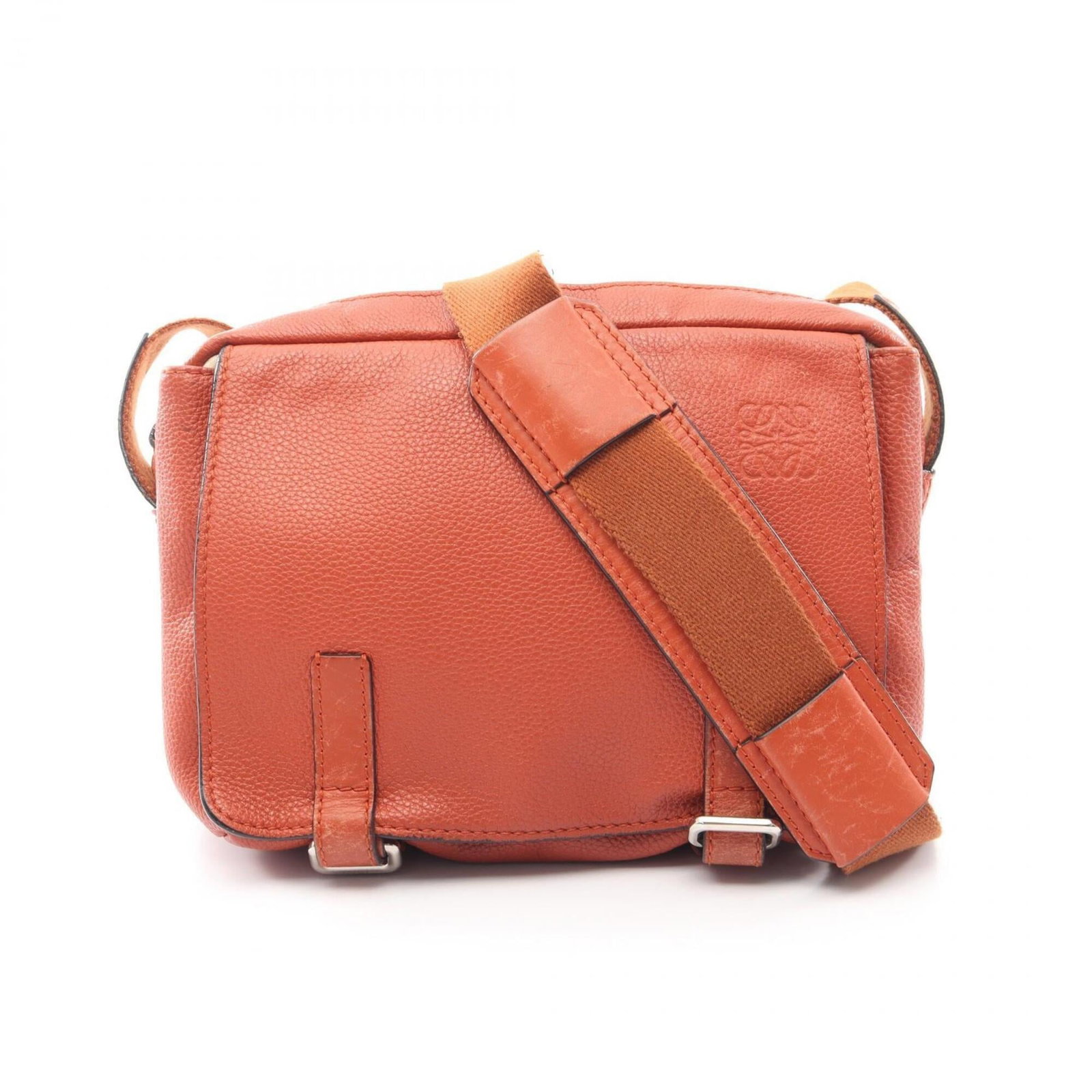 Handbag Leather Shoulder Bag Loewe: Handbag Leather Shoulder Bag Loewe This luxurious Loewe leather shoulder bag boasts a rich brown color and elegant design, measuring 17cm x 23cm. Crafted from high-quality leather, its classic shape a