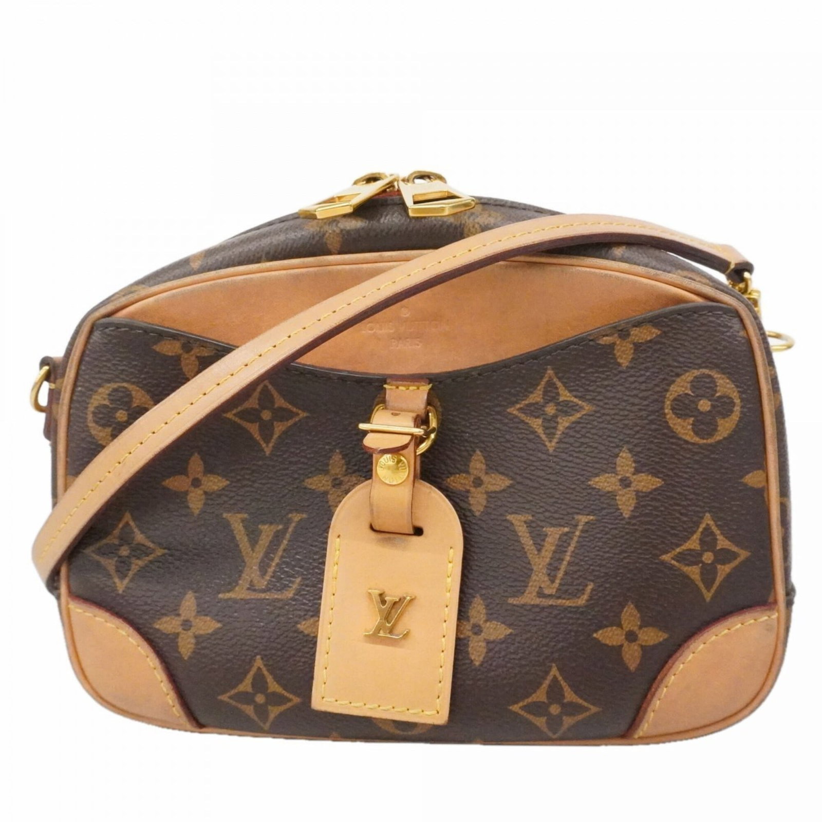 Shoulder Bag By Louis Vuitton: Shoulder Bag By Louis Vuitton Brown Louis Vuitton shoulder bag with classic design, measuring 14.5cm x 20cm x 8cm. This stylish bag features a signature monogram pattern and durable construction. A ti