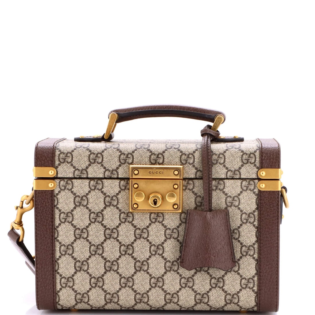Gucci Savoy Top Handle Beauty Case GG Coated Canvas: Gucci Savoy Top Handle Beauty Case GG Coated Canvas This Gucci Savoy Top Handle Beauty Case boasts a timeless design with its top handle and GG Coated Canvas exterior, perfectly capturing the essence 