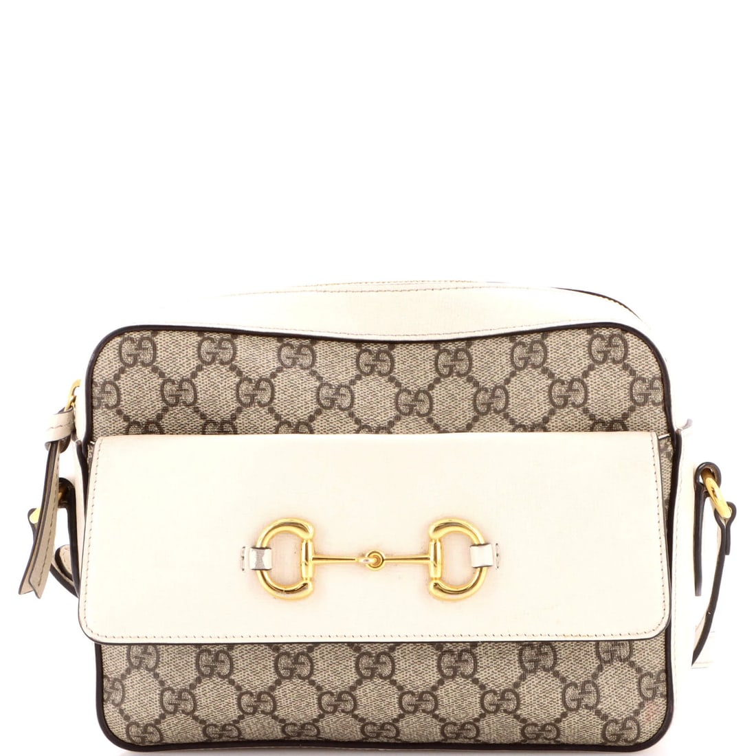 Gucci 1955 Horsebit Camera Bag Small GG Coated Leather Canvas Pocket Flap (1 of 7)