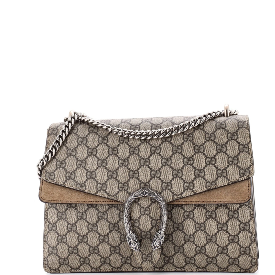 Coated Canvas GG Dionysus Medium Gucci Bag: Coated Canvas GG Dionysus Medium Gucci Bag Coated Canvas GG Dionysus Medium Gucci Bag - A stylish and versatile shoulder bag with a rich brown exterior, featuring a signature GG logo. The medium size 