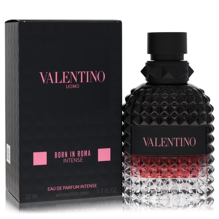 Valentino Uomo Born In Roma Intense by Valentino Eau De Parfum Intense Spray 1.7 oz: Valentino Uomo Born In Roma Intense by Valentino Eau De Parfum Intense Spray 1.7 oz Valentino Uomo Born In Roma Intense by Valentino Eau De Parfum Intense Spray is a men's cologne available in a 1.7 o