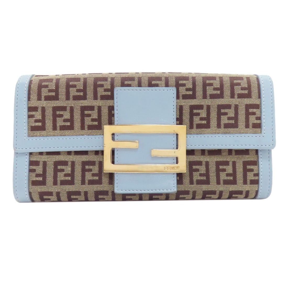Fendi Zucchinopattern Long Wallet (With Coin Pocket) Canvas: Fendi Zucchinopattern Long Wallet (With Coin Pocket) Canvas Brown canvas Fendi zucchinopattern long wallet with coin pocket, bearing the iconic brand's signature style. This classic design combines ti