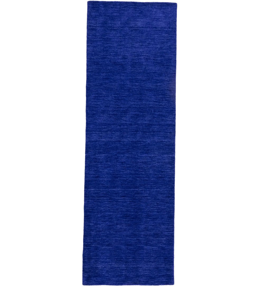 2'7 X 8'0 Ft Solid Royal Blue Modern Design Indo-Gabbeh Oriental Rug Home Decor Hand-Knotted: 2'7 X 8'0 Ft Solid Royal Blue Modern Design Indo-Gabbeh Oriental Rug Home Decor Hand-Knotted Solid Royal Blue Modern Design Indo-Gabbeh Oriental Rug, measuring 2'7 x 8'0 Ft, boasts a hand-loomed weave
