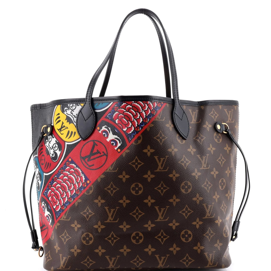 Limited Edition Neverfull NM Tote Kabuki Monogram Canvas Louis Vuitton: Limited Edition Neverfull NM Tote Kabuki Monogram Canvas Louis Vuitton Canvas Coated Brown Kabuki Monogram Neverfull NM Tote with Gold Hardware, featuring a classic Mm size and signature red interior.