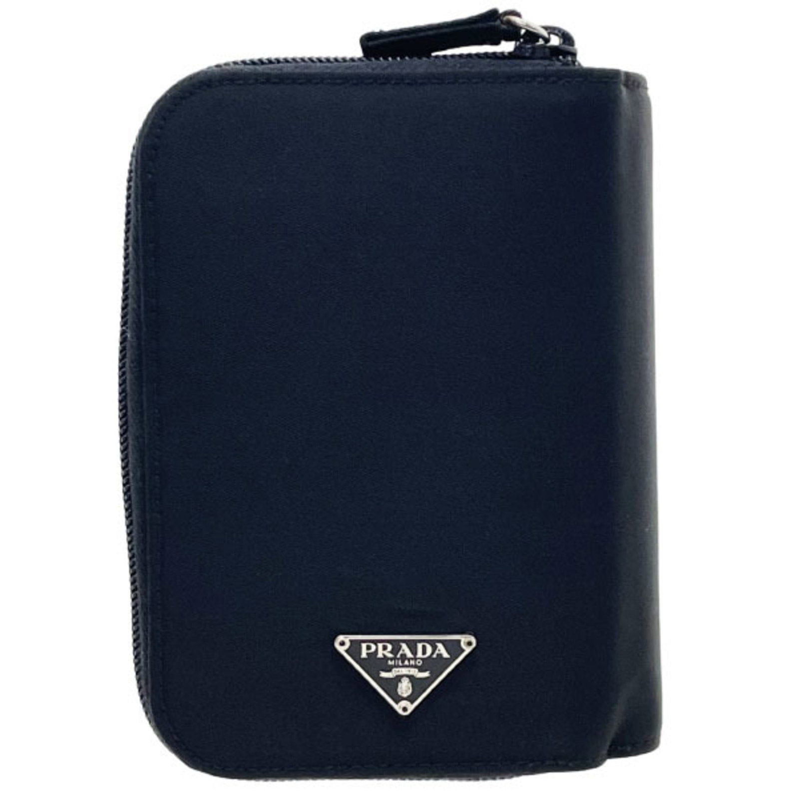 Prada Triangle Agenda Planner Cover Nylon And Leather Black With Triangular Plate Fits Address: Prada Triangle Agenda Planner Cover Nylon And Leather Black With Triangular Plate Fits Address Compact and stylish, this Prada Triangle Agenda Planner Cover features a sleek black nylon exterior with 