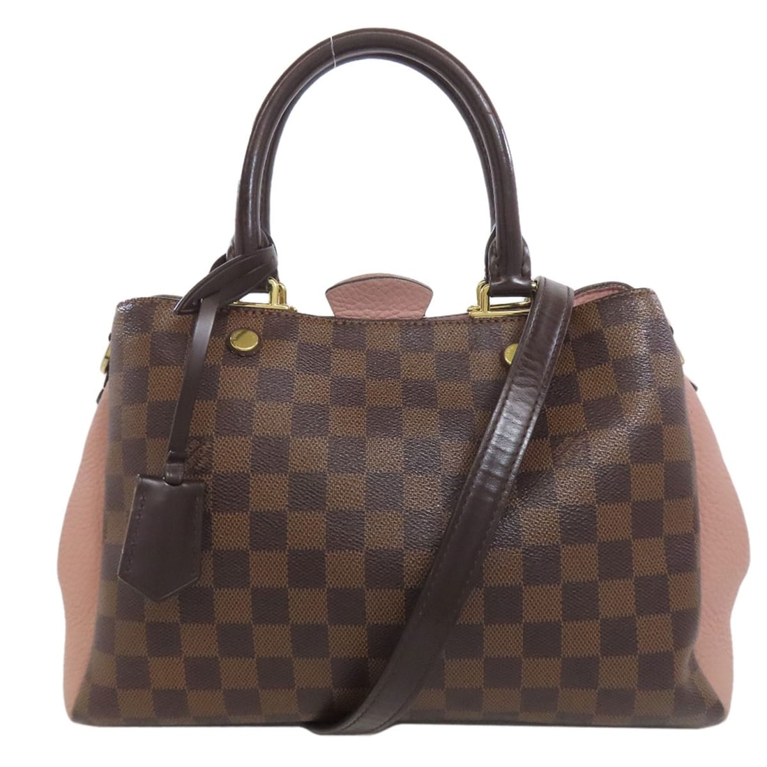Louis Vuitton N41674 Brittany Handbag Damier Canvas: Louis Vuitton N41674 Brittany Handbag Damier Canvas Brown Damier canvas handbag with classic style, featuring the iconic LOUIS VUITTON brand. This timeless piece boasts a signature look that has been 