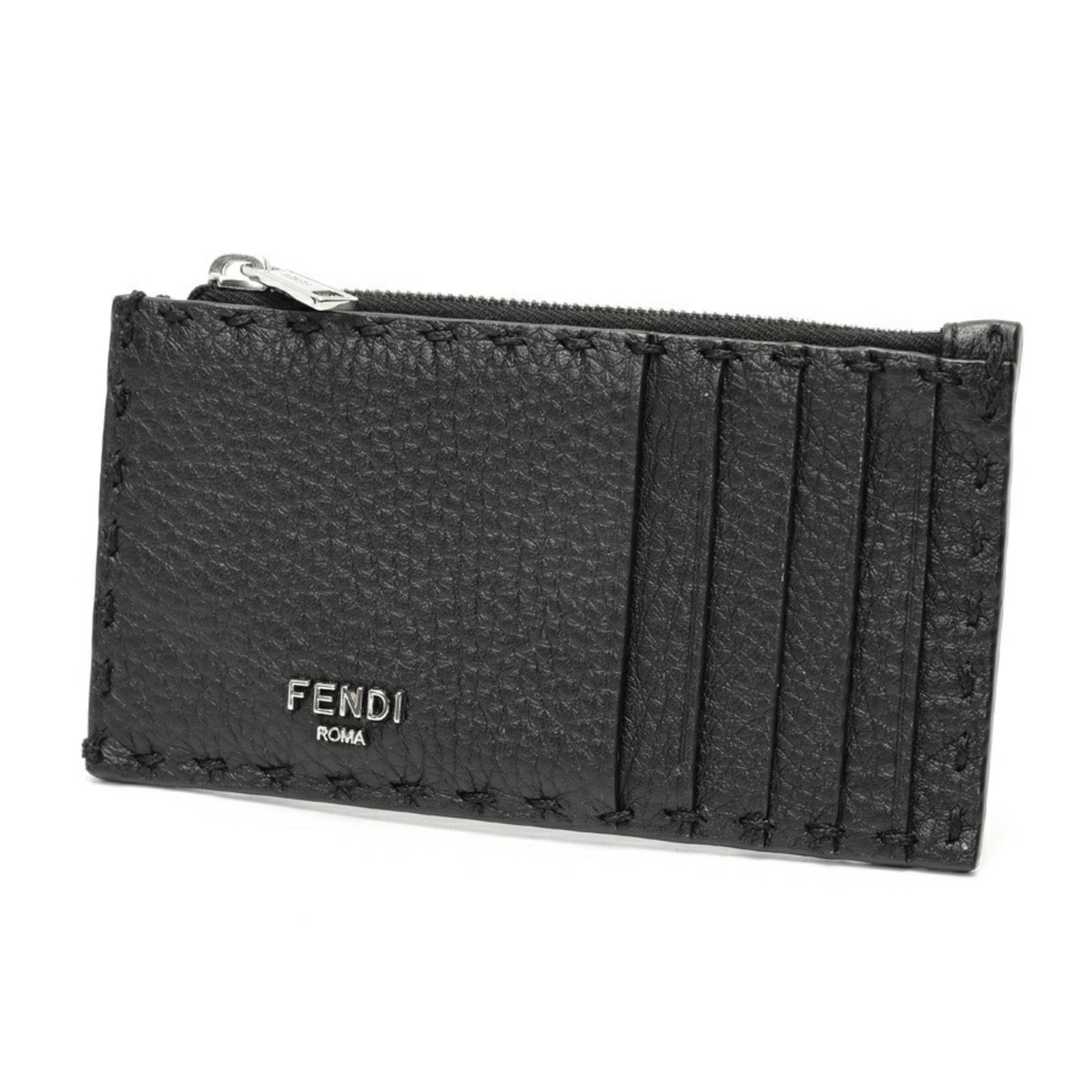 Fendi Coin Purse/ Coin Case Leather: Fendi Coin Purse/ Coin Case Leather The Fendi Coin Purse/ Coin Case Leather is a sleek and sophisticated accessory made from high-quality calfskin leather. Its classic design features a subtle black c