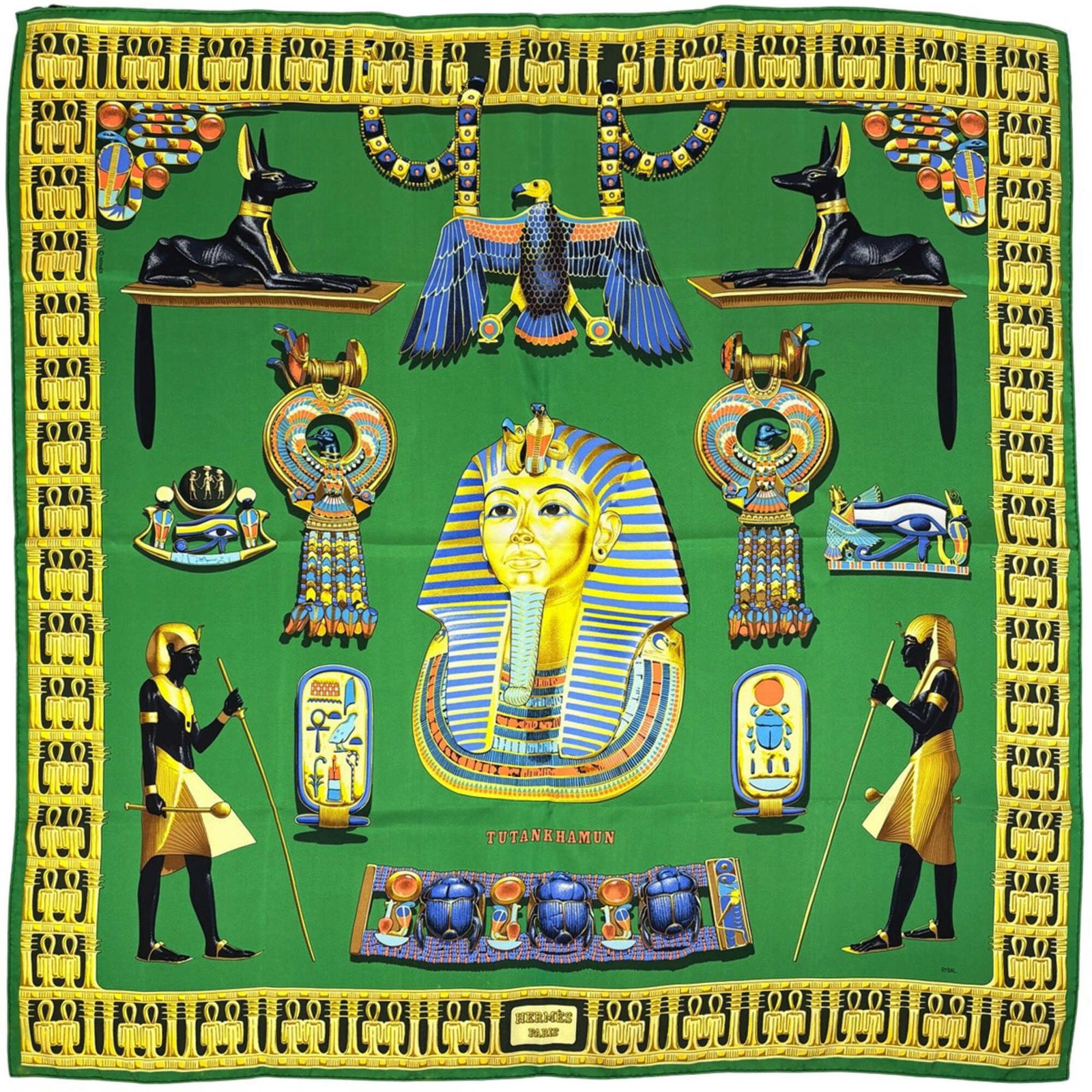 Hermes silk scarf: Hermes silk scarf Silk scarf from renowned French fashion house Hermes, boasting vibrant green and multi-color hues. Measuring 88cm x 89cm, this elegant accessory features high-quality silk material. 