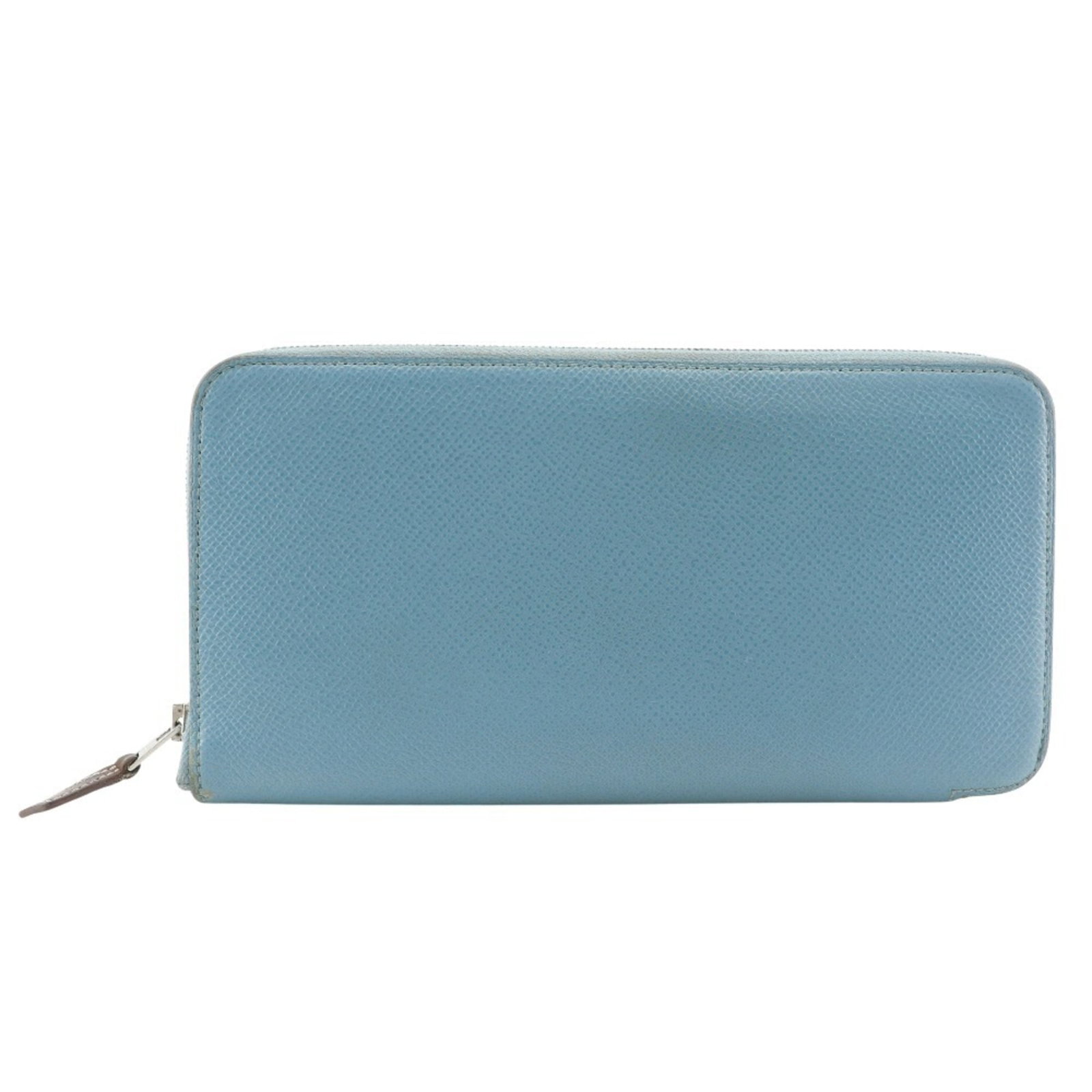 Hermes Long Epsom Leather Bi Fold Wallet: Hermes Long Epsom Leather Bi Fold Wallet The Hermes Long Epsom Leather Bi Fold Wallet boasts sleek, sophisticated design with its light blue Epsom leather exterior. Measuring 10.5cm x 20cm x 1.5cm, it