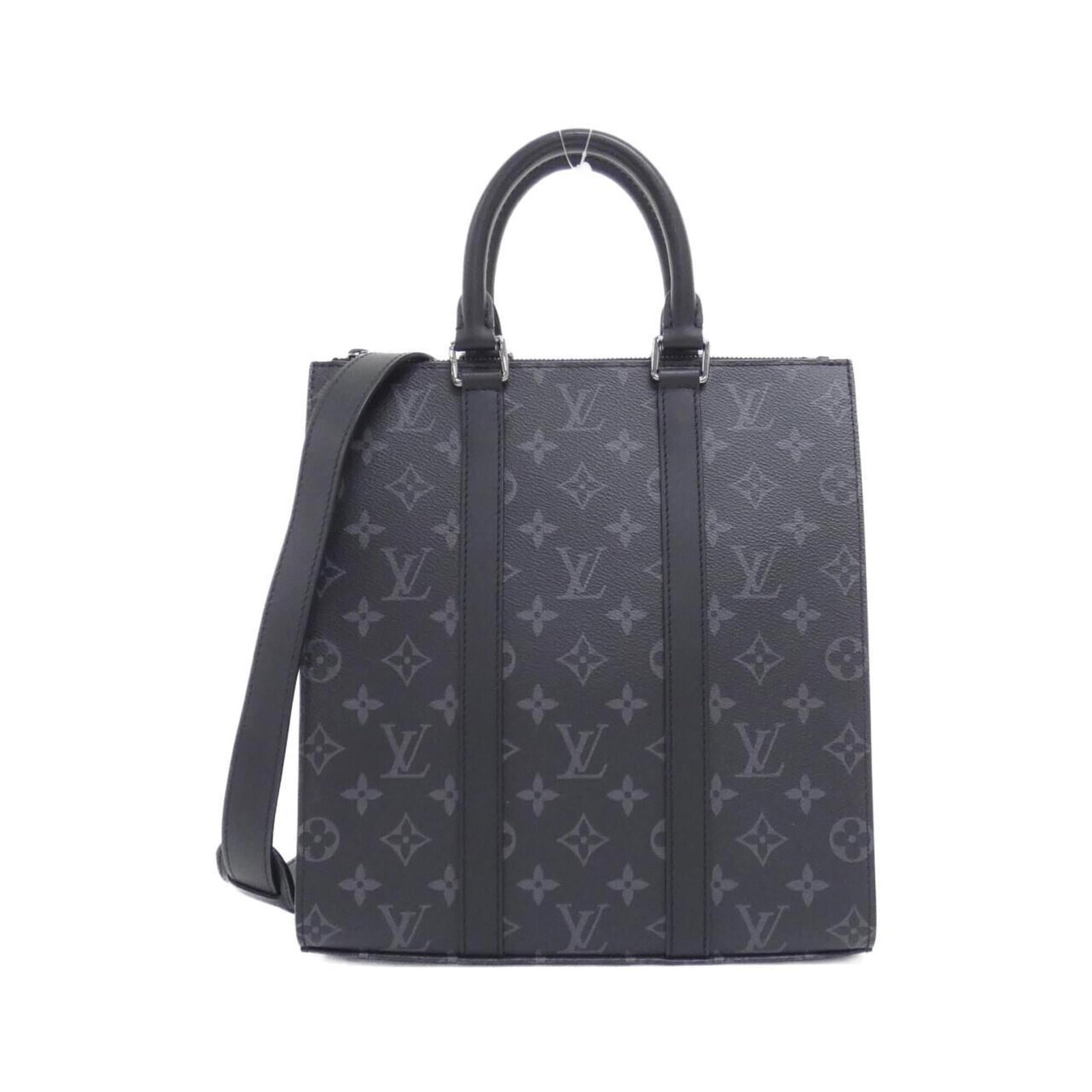 Louis Vuitton Handbag Eclipse Monogram: Louis Vuitton Handbag Eclipse Monogram Monogram Eclipse details add a touch of sophistication to the classic Louis Vuitton design, with its iconic black and monogram pattern. This sleek handbag measur