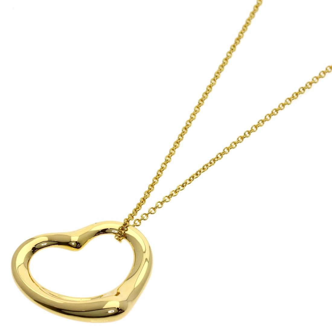 Yellow gold necklace open heart Tiffany Co (1 of 6)