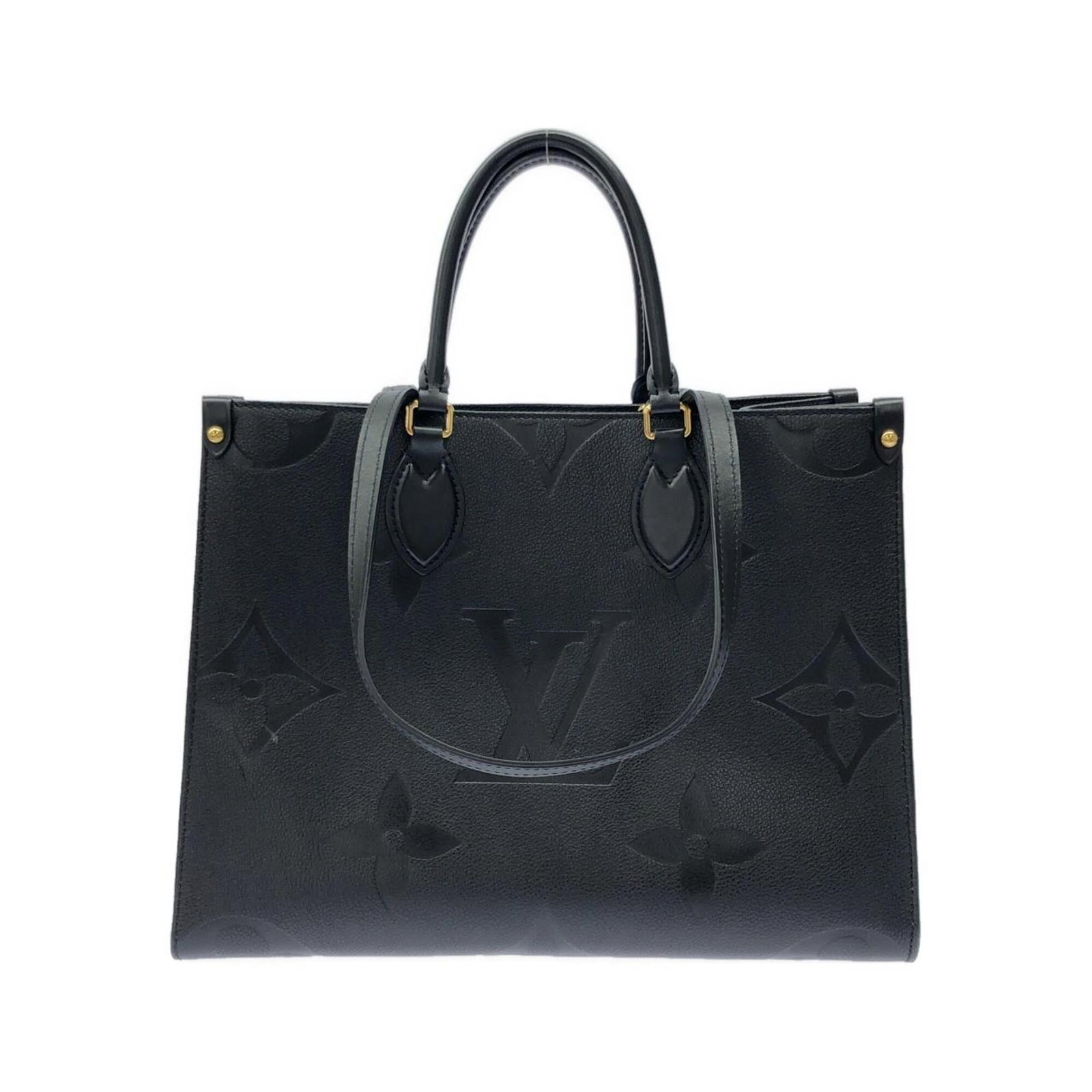Louis Vuitton Handbag Monogram Empreinte: Louis Vuitton Handbag Monogram Empreinte The Louis Vuitton Monogram Empreinte handbag boasts its iconic black monogram pattern and gold hardware, exuding timeless elegance. With a spacious interior an