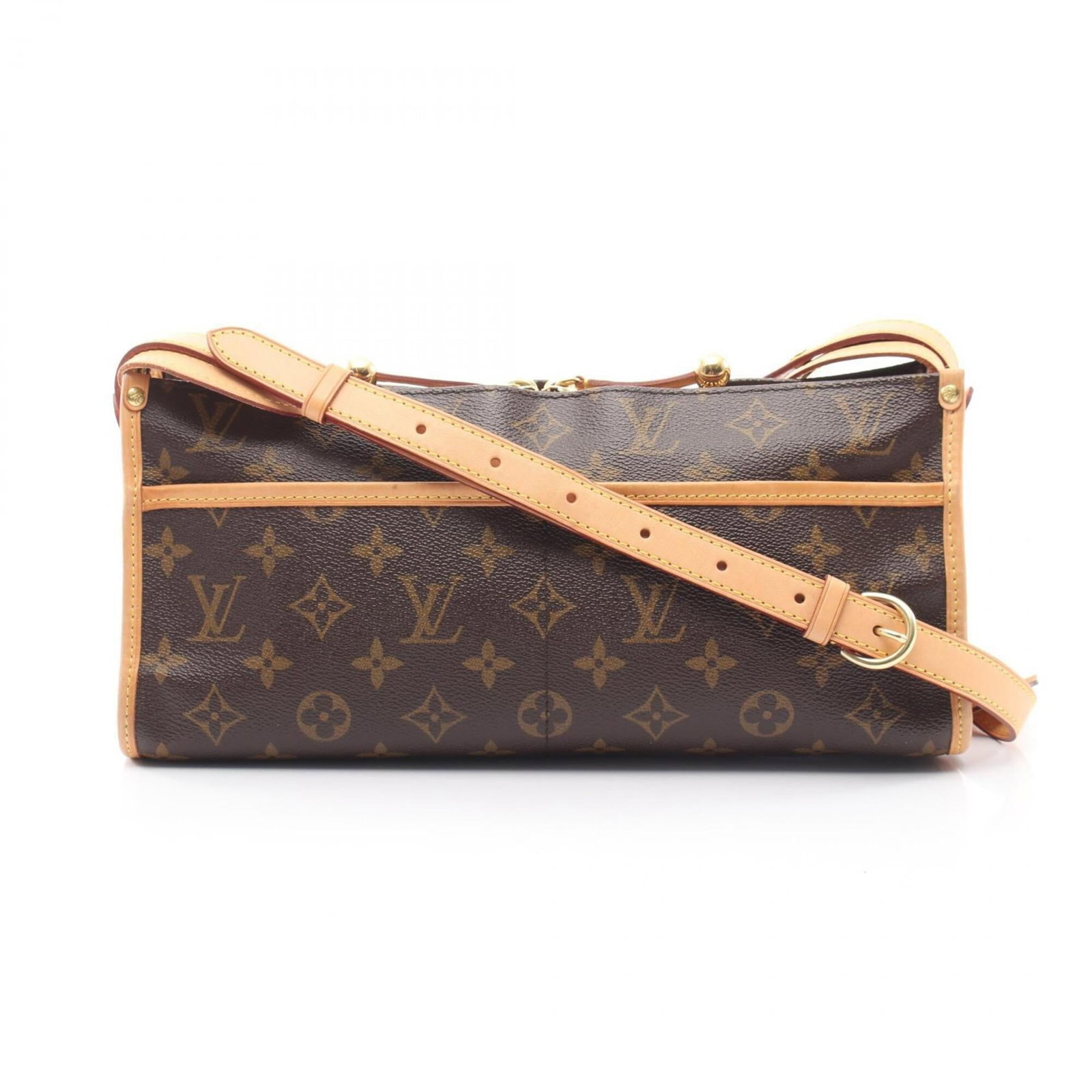 Coated Leather Canvas Handbag Shoulder Louis Vuitton (1 of 9)