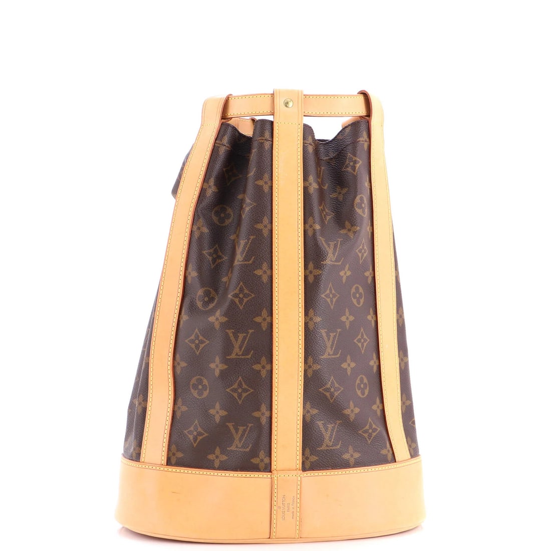 Louis Vuitton Randonnee Backpack Monogram Canvas PM: Louis Vuitton Randonnee Backpack Monogram Canvas PM Brown Louis Vuitton Randonnee Backpack Monogram Canvas PM with classic design and gold hardware, featuring a canvas-coated exterior with minor