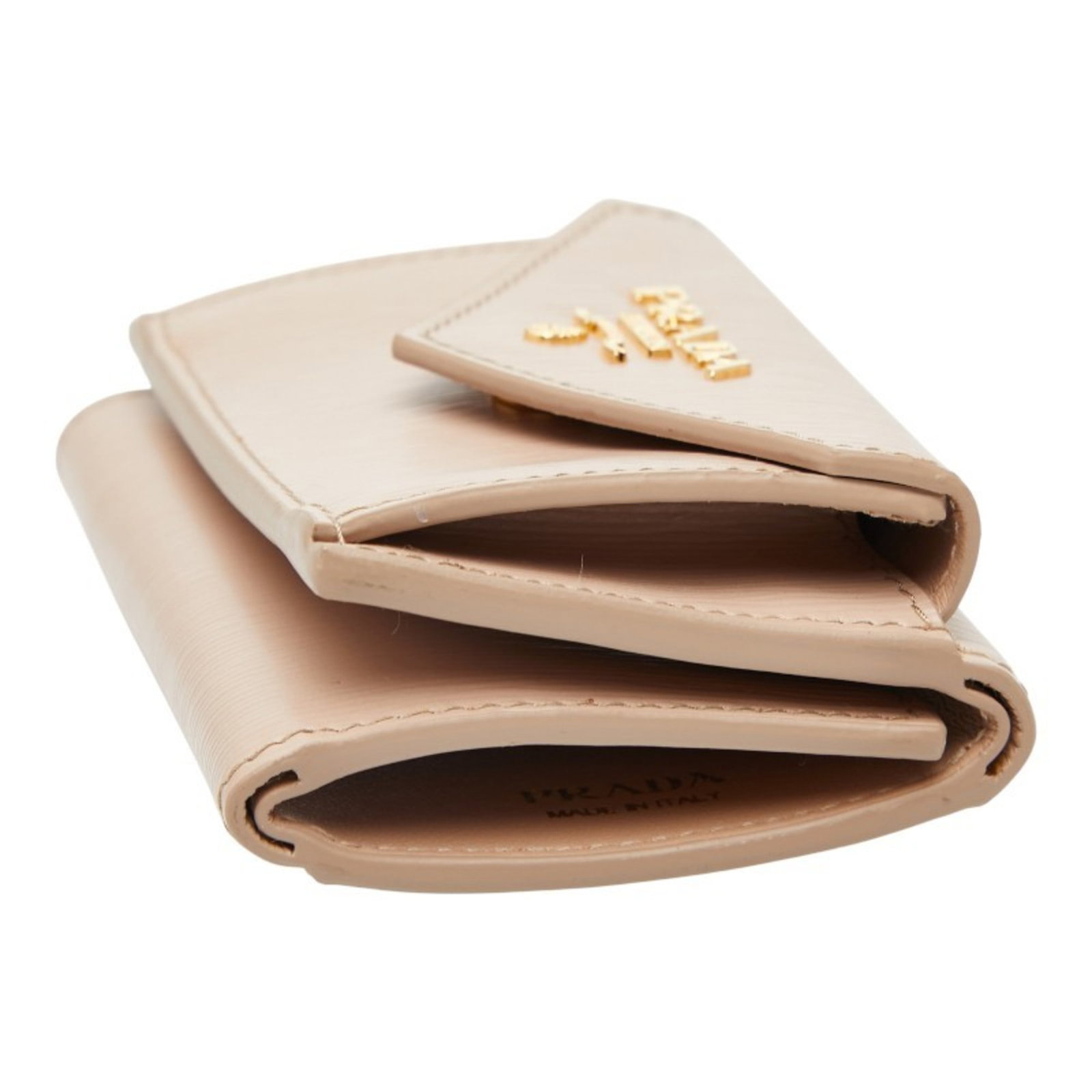 Wallet leather tri-fold Prada - 4