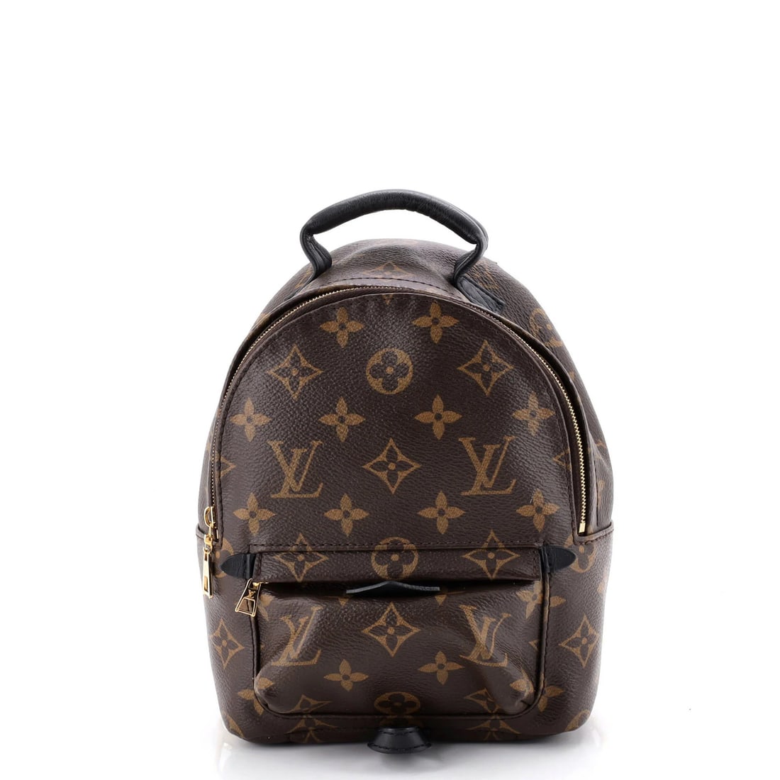Palm Springs Louis Vuitton Backpack Mini Monogram Canvas: Palm Springs Louis Vuitton Backpack Mini Monogram Canvas The Palm Springs Louis Vuitton Mini Monogram Canvas Backpack boasts a classic brown canvas exterior with gold hardware, featuring the iconic mo