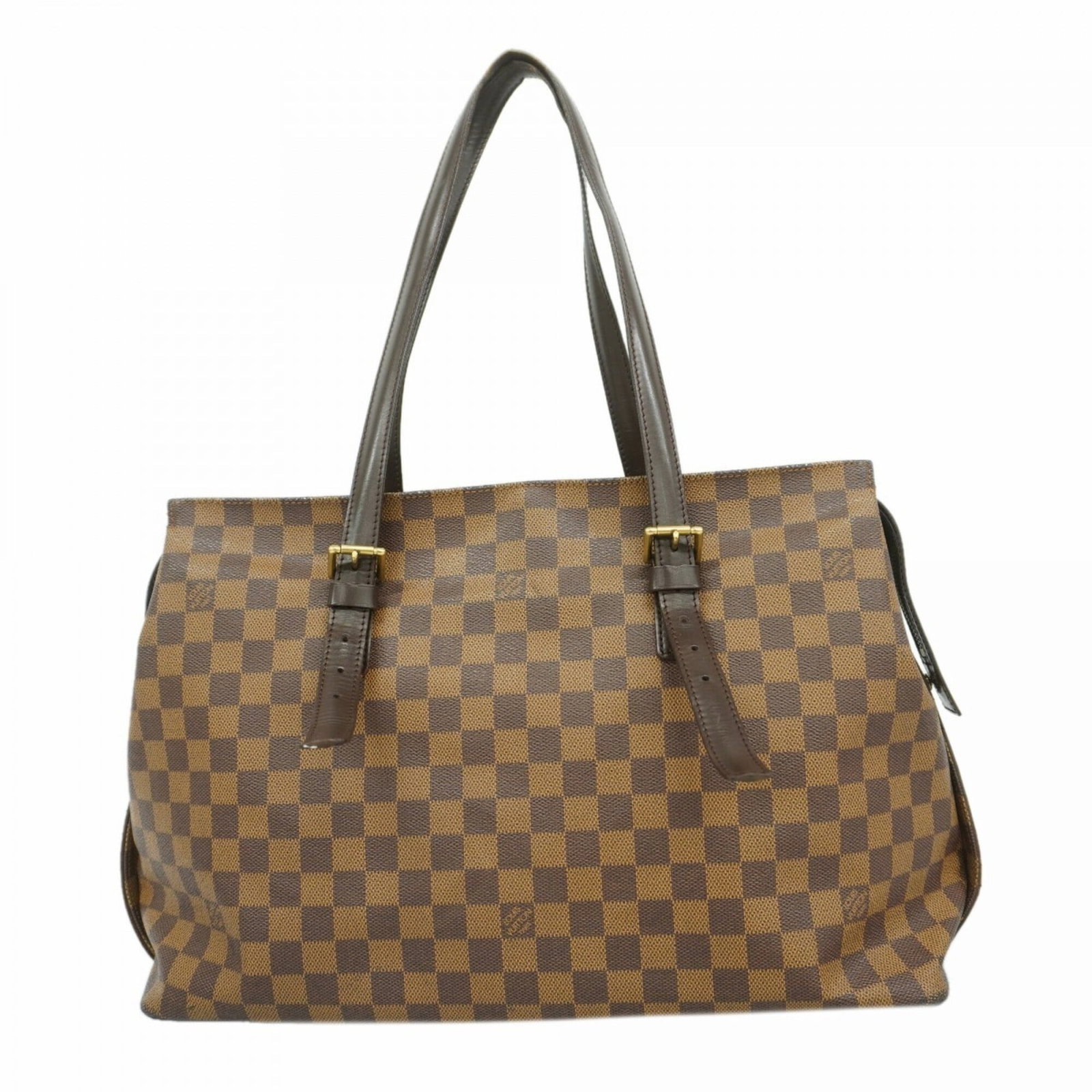 Louis Vuitton Tote Bag: Louis Vuitton Tote Bag Ebene-colored Louis Vuitton tote bag with dimensions 28cm x 40cm x 15cm, designed for everyday use. This classic style features the iconic monogram pattern and a spacious interi