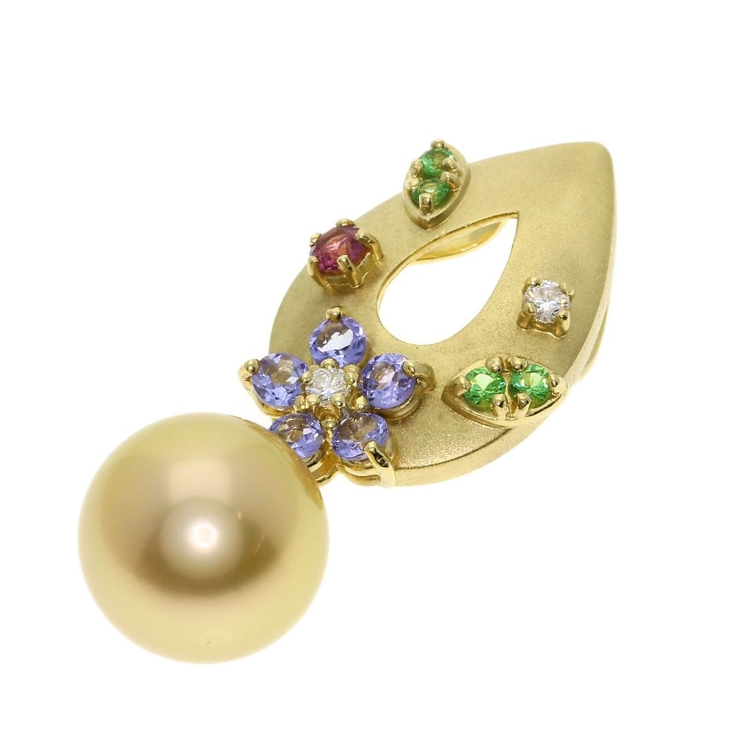 Tasaki Golden Yellow K18 Gold Pearl Color Stone Pendant: Tasaki Golden Yellow K18 Gold Pearl Color Stone Pendant K18 gold provides a luxurious and durable base for this stunning pearl pendant. The D color, 0.04ct total carat weight, and high purity of K18 m