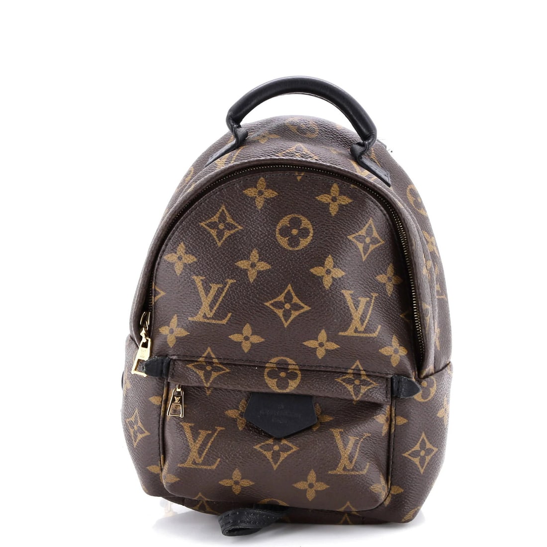 Palm Springs Louis Vuitton Backpack Mini Monogram Canvas: Palm Springs Louis Vuitton Backpack Mini Monogram Canvas Brown Louis Vuitton Palm Springs Mini Monogram Canvas Backpack with gold hardware and brown interior, featuring a classic canvas coated exterio