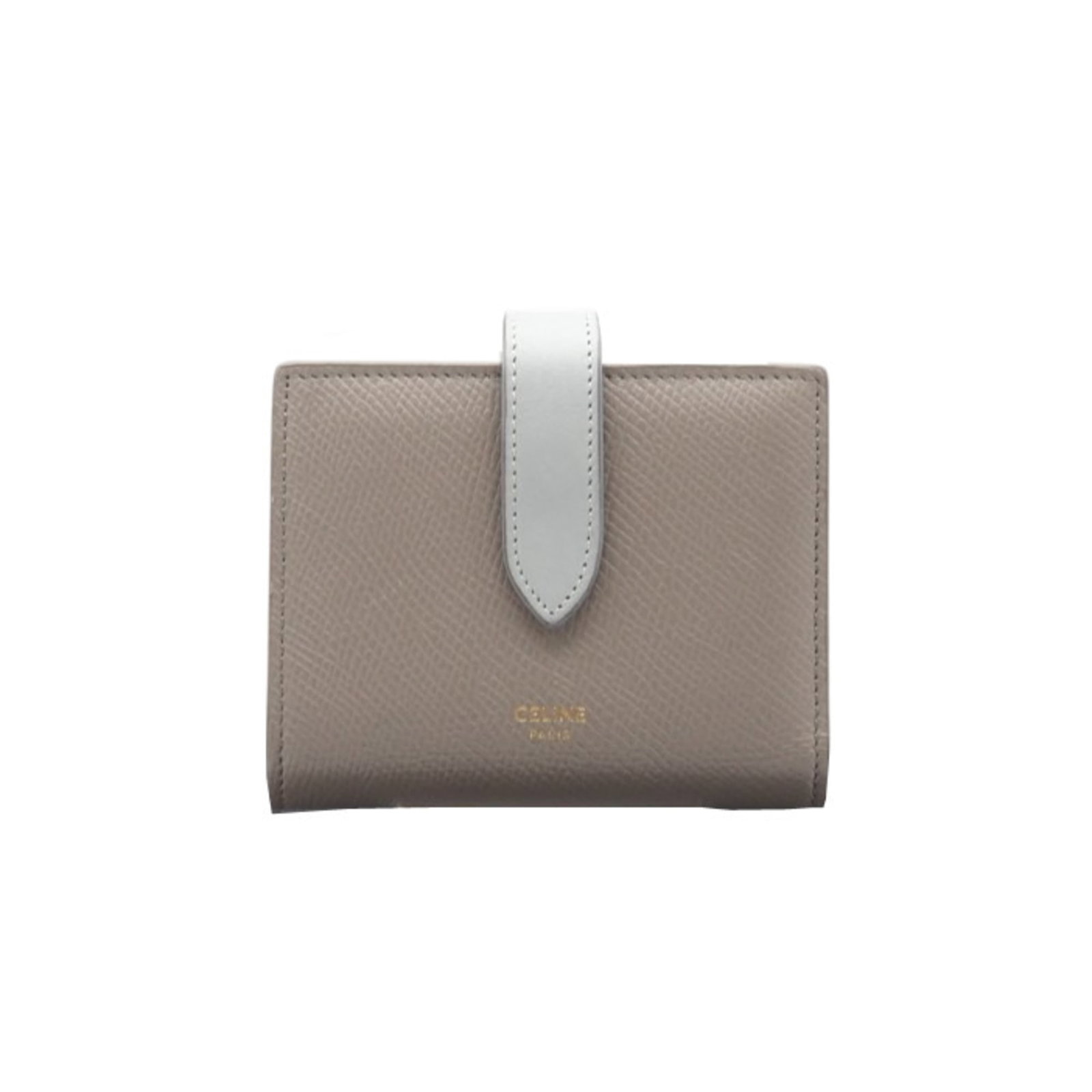 Celine Wallet (Bi-Fold) Leather: Celine Wallet (Bi-Fold) Leather Calfskin leather construction provides durability and a luxurious feel. This bi-fold wallet features a classic design with clean lines, making it a timeless accessory f