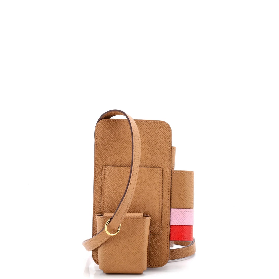 Epsom crossbody phone case bag hermes: Epsom crossbody phone case bag hermes This Epsom crossbody phone case bag from Hermes features neutral exterior leather with minor scuffs and gold hardware. The interior is also made of leather, addin