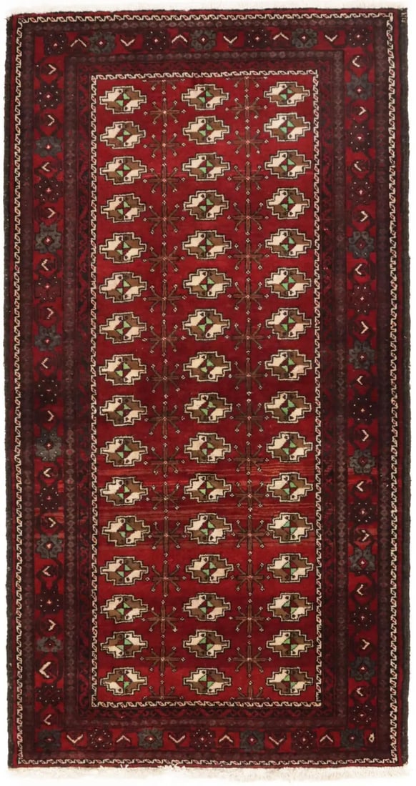 3'6X6'9 Handmade Wool Tribal Oriental Rug Farmhouse Kitchen Decor Carpet Hand-Knotted: 3'6X6'9 Handmade Wool Tribal Oriental Rug Farmhouse Kitchen Decor Carpet Hand-Knotted Hand-knotted in wool, this vintage tribal oriental rug boasts a geometric pattern and medium pile height, adding w
