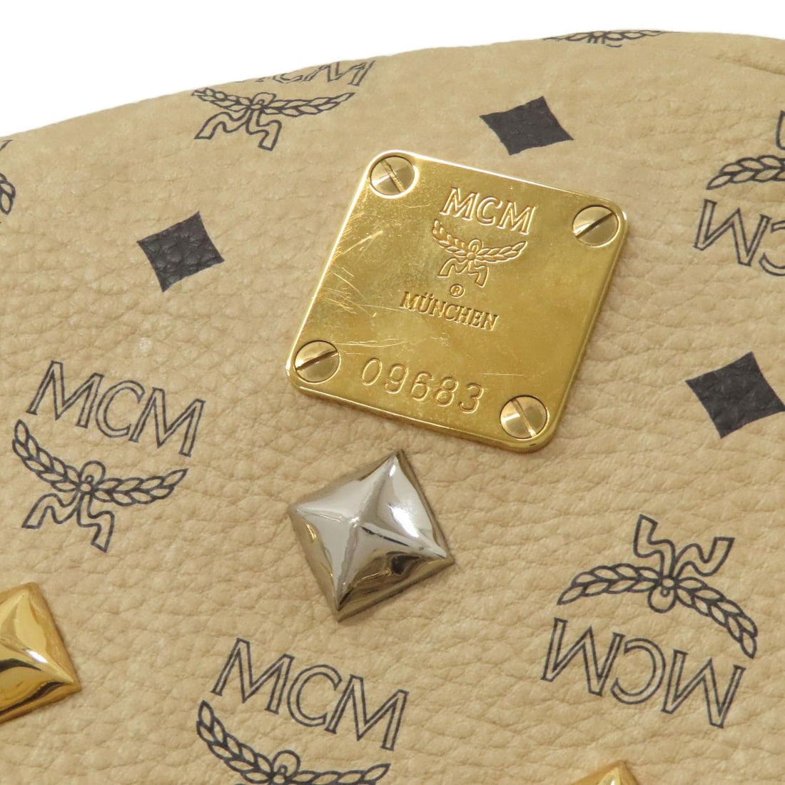 Pattern Studs Backpack Pvc Daypack McM All Over - 12