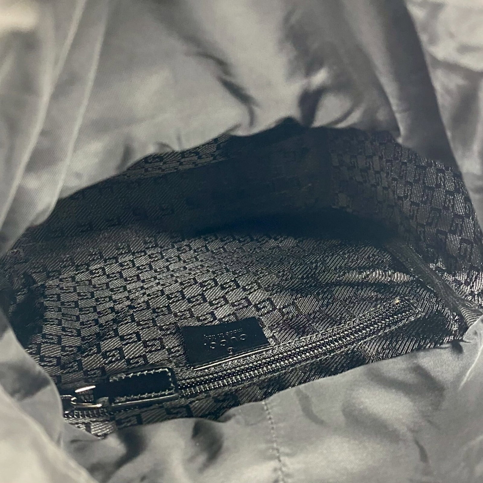 Nylon Leather Backpack Gucci - 9