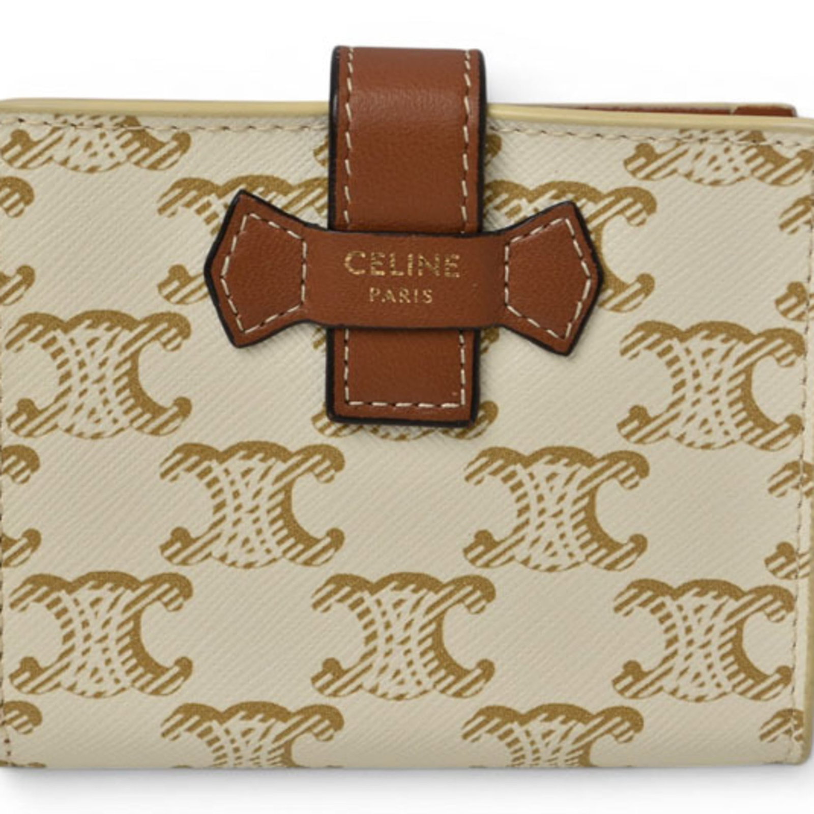 Canvas Bi Fold Celine Wallet: Canvas Bi Fold Celine Wallet Canvas Bi Fold Celine Wallet - A stylish and practical accessory, this bi-fold wallet features coated canvas material in a classic brown or ivory hue. Measuring just 9cm x