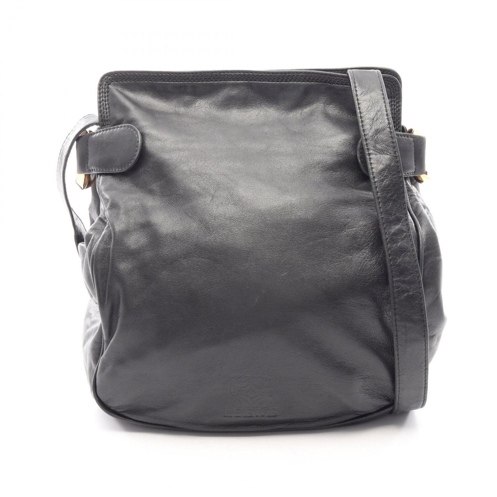 Handbag Leather Shoulder Bag Loewe: Handbag Leather Shoulder Bag Loewe Black Loewe leather shoulder bag with dimensions 28cm x 22.5cm x 10cm, featuring high-quality materials and a classic design. The bag's sleek black color and