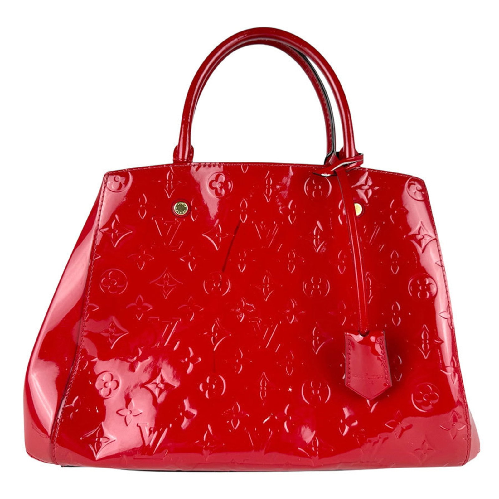 Vernis Handbag Monogram Louis Vuitton Shoulder: Vernis Handbag Monogram Louis Vuitton Shoulder Cerise Monogram Vernis Louis Vuitton shoulder bag, measuring 25cm x 35cm x 12cm, features the iconic M50167 design. This handbag boasts a distinctive Mon