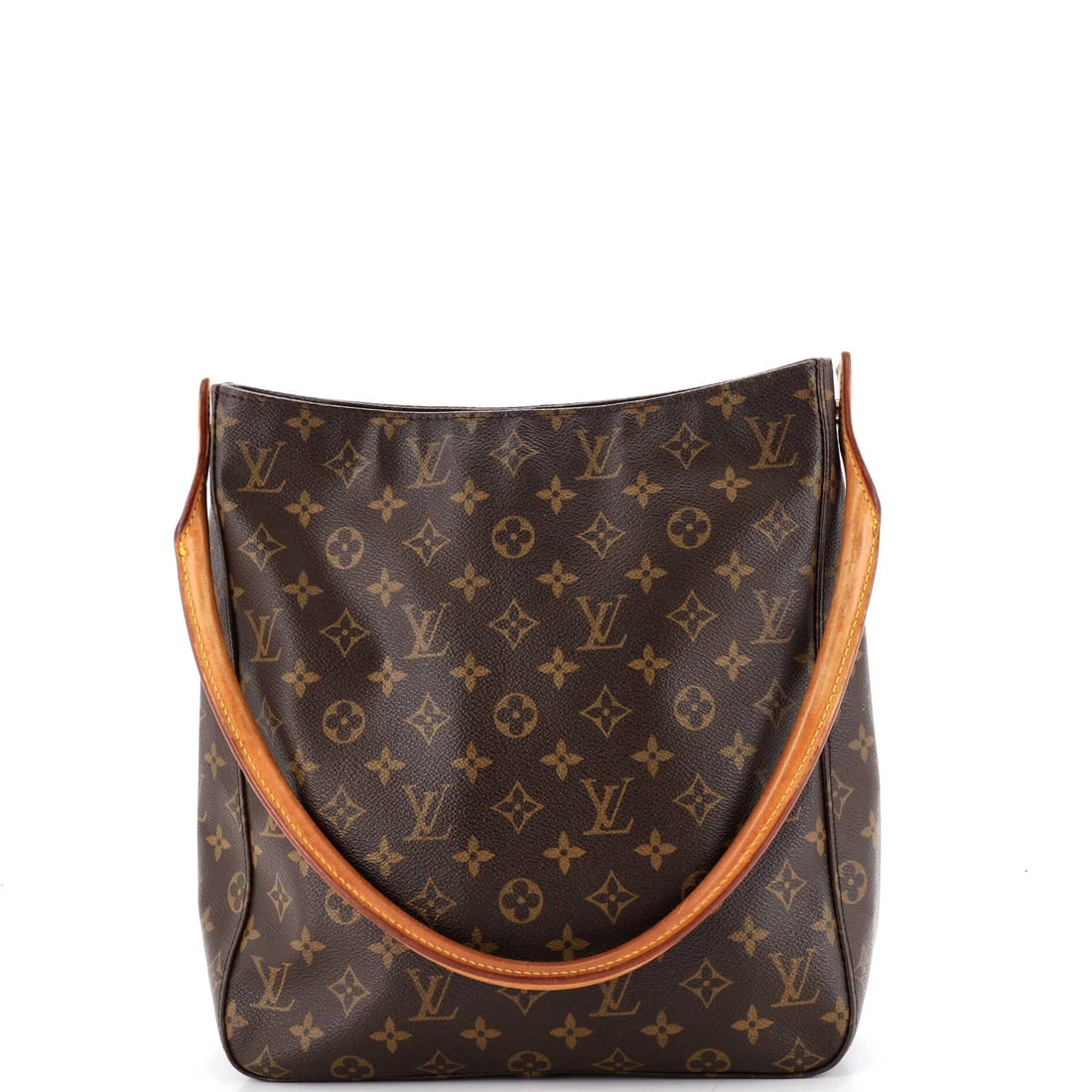 Louis Vuitton Looping Handbag Monogram Canvas GM: Louis Vuitton Looping Handbag Monogram Canvas GM Brown Louis Vuitton Looping Handbag Monogram Canvas GM, featuring the iconic monogram pattern and gold hardware. This classic shoulder bag boasts a stu
